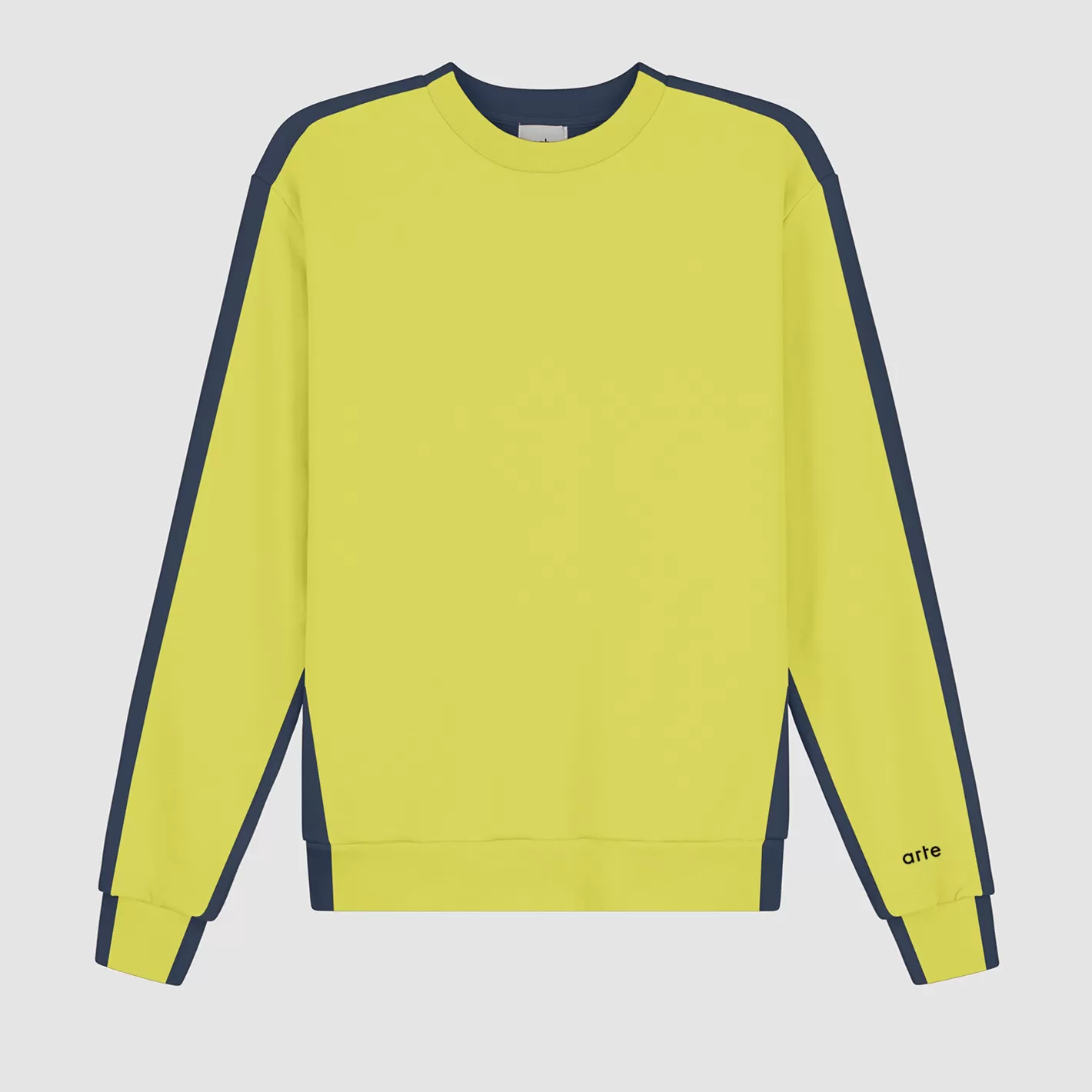 Clearance Col ras du cou bicolore - /Bleu Sweaters