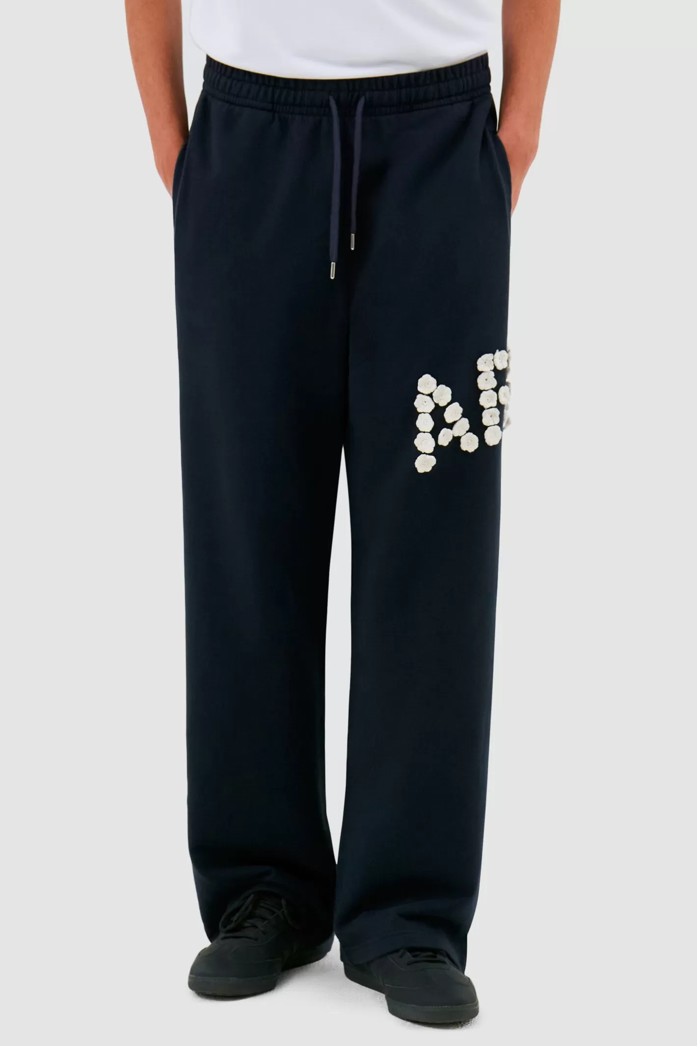 Cheap Pantalon Crochet Flowers - Navy Ensembles | Pantalons