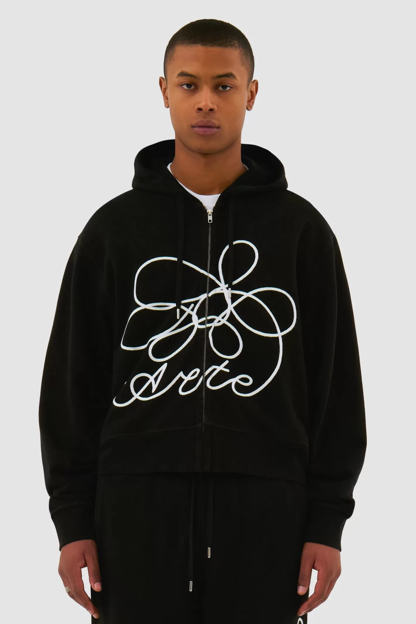 Best Sale Sweat à capuche zippé avec logo fleuri - Ensembles | Sweats À Capuche